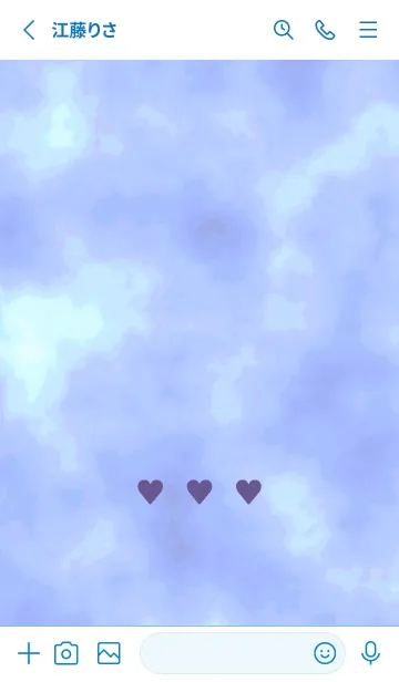 [LINE着せ替え] 3 ハート 100の画像2