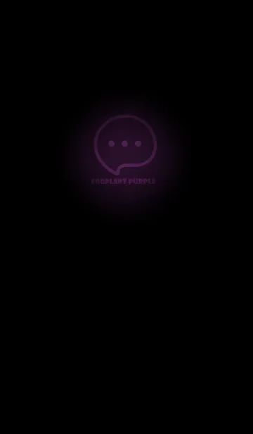 [LINE着せ替え] Eggplant Purple Neon Theme V4 (JP)の画像1