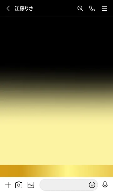 [LINE着せ替え] Banana Yellow Gold Black Theme (JP)の画像2
