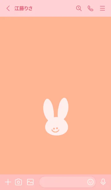 [LINE着せ替え] ホワイト ラビット 109の画像2