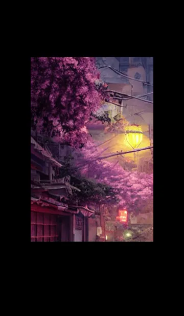 [LINE着せ替え] 和の夜桜#DX222。の画像1