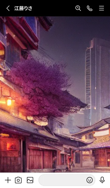 [LINE着せ替え] 和の夜桜#DX221。の画像2