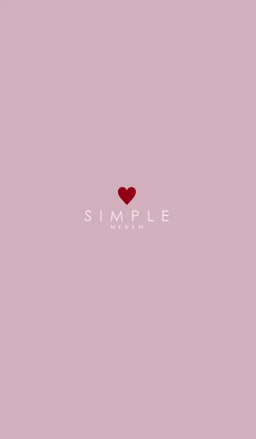 [LINE着せ替え] DUSKY PINK - SIMPLE HEART 29の画像1