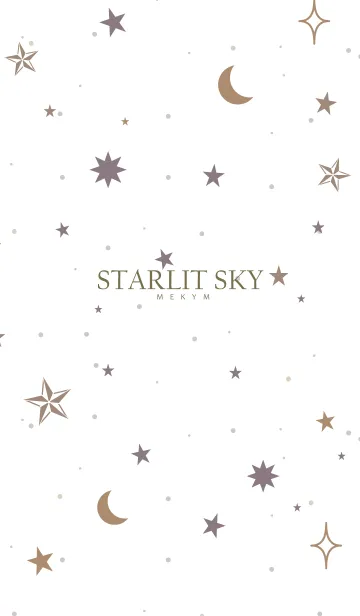[LINE着せ替え] SIMPLE STARLIT SKY WHITE.MEKYM 12の画像1