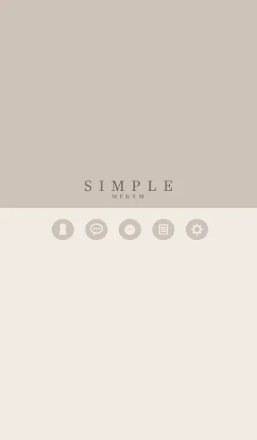 [LINE着せ替え] SIMPLE ICON BROWN - MEKYM 4の画像1