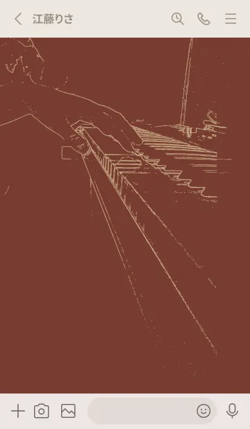 [LINE着せ替え] ピアノ演奏  海老茶の画像2