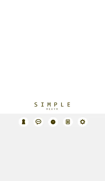 [LINE着せ替え] SIMPLE ICON-WHITE 19の画像1