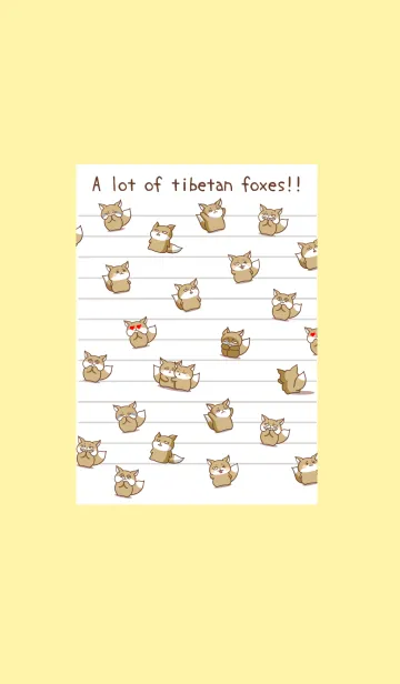 [LINE着せ替え] チベスナノート/ライトイエローの画像1