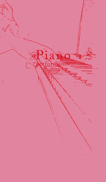 [LINE着せ替え] ピアノ演奏  ペールチェリーピンクの画像1