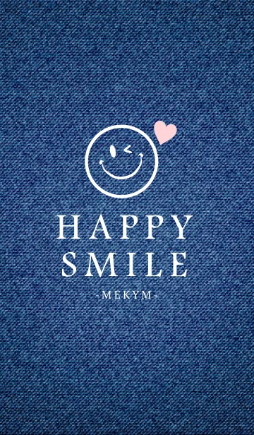 [LINE着せ替え] HAPPY SMILE DENIM HEART-MEKYM 30の画像1