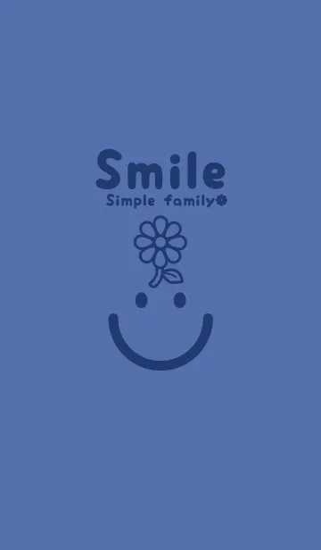 [LINE着せ替え] スマイル＆フラワー ラベンダーブルーの画像1