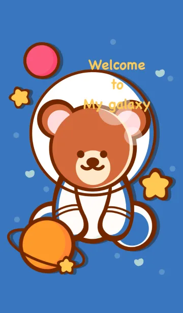 [LINE着せ替え] Lovely bear galaxy 10の画像1