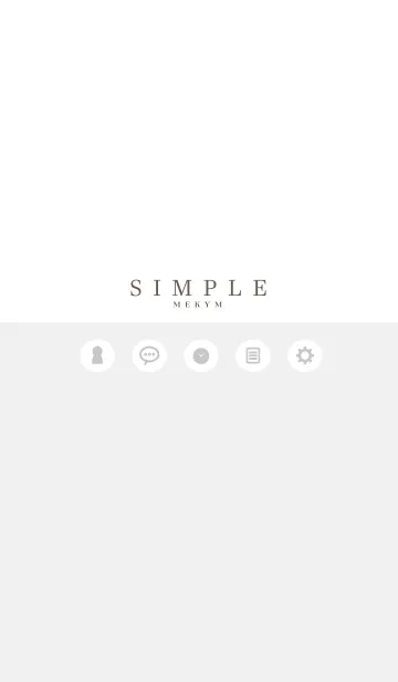[LINE着せ替え] SIMPLE ICON WHITE - MEKYM 7の画像1