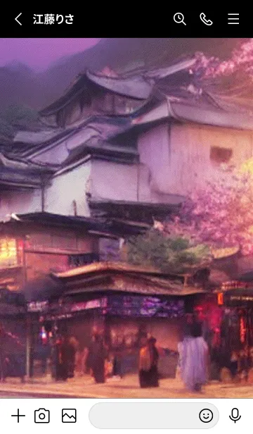 [LINE着せ替え] 和の夜桜#DY05。の画像2