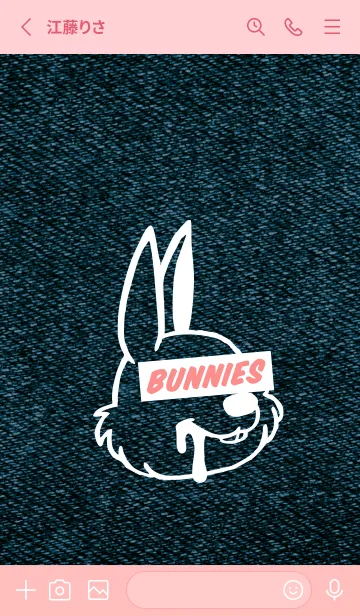 [LINE着せ替え] カラー デニム バニー 13の画像2