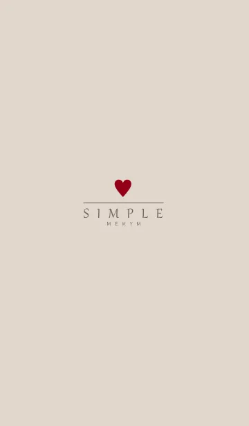 [LINE着せ替え] DUSKY BEIGE - SIMPLE HEART 29の画像1