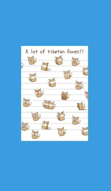 [LINE着せ替え] チベスナノート/ブルー/イエローの画像1