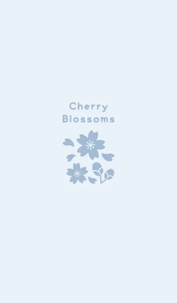 [LINE着せ替え] 桜15<ブルー>の画像1