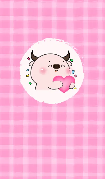 [LINE着せ替え] Simple Pink Buffalo and Pink Theme (JP)の画像1