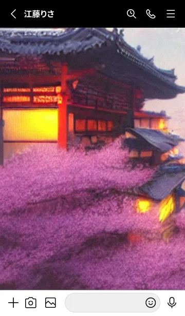 [LINE着せ替え] 和の夜桜#DY310。の画像2