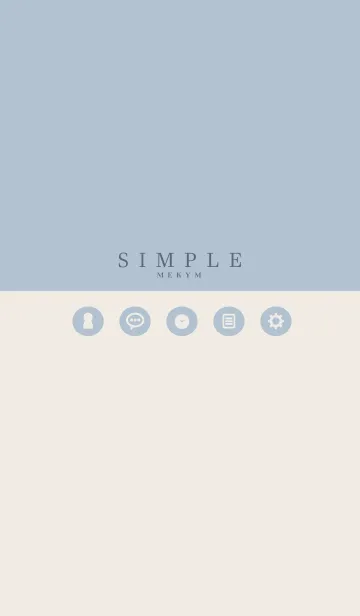 [LINE着せ替え] SIMPLE ICON BLUE - MEKYM 7の画像1
