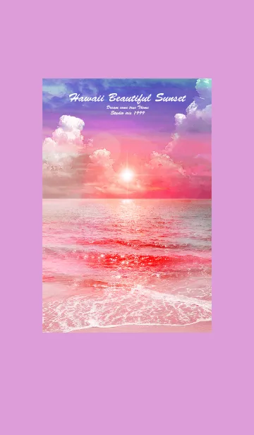 [LINE着せ替え] Hawaii beautiful sunset pinkの画像1