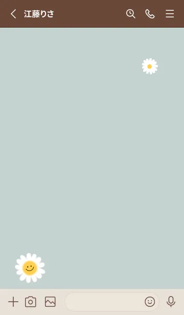 [LINE着せ替え] デイジースマイル❁bluegreen05_1の画像2