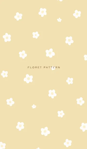 [LINE着せ替え] Floret Pattern - 02-05 Beige Navy Blueの画像1