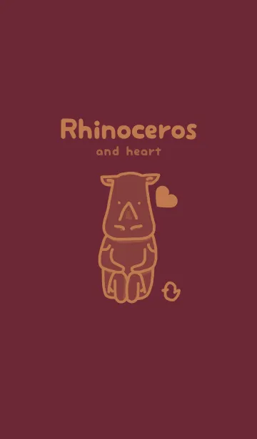 [LINE着せ替え] サイとハート バーガンディーの画像1