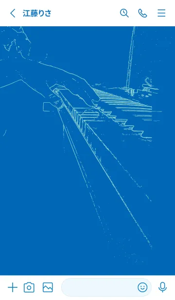 [LINE着せ替え] ピアノ演奏  コバルトブルーの画像2