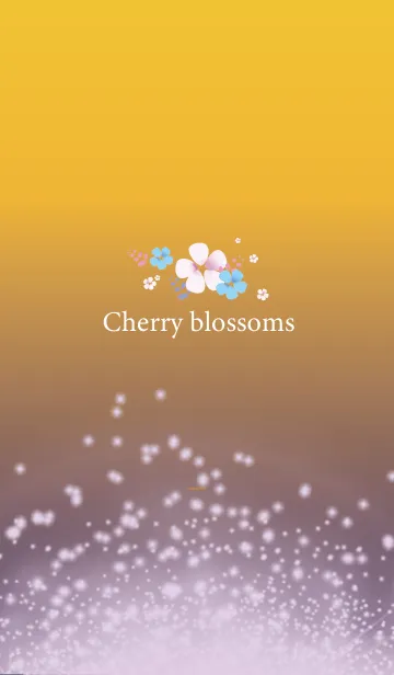 [LINE着せ替え] オレンジ : 運気UP！青い桜の画像1