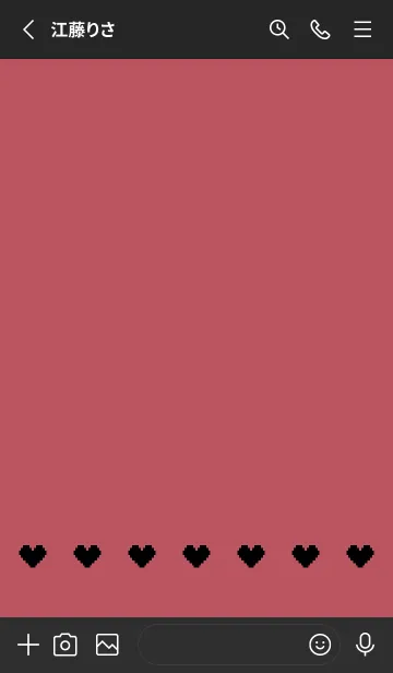 [LINE着せ替え] ミニドット絵ハート(くすみ3-01)の画像2