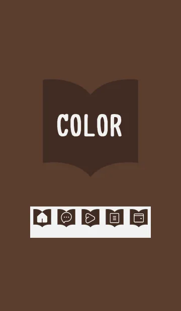 [LINE着せ替え] brown color Q21の画像1
