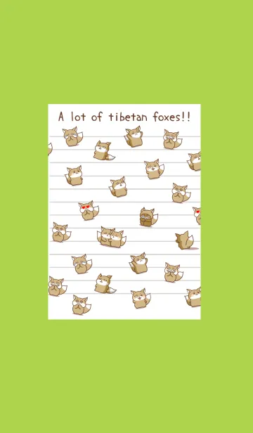 [LINE着せ替え] チベスナノート/レッド/グリーンの画像1