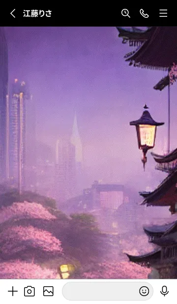 [LINE着せ替え] 和の夜桜#DY31。の画像2