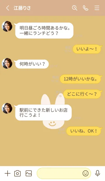 [LINE着せ替え] ホワイト ラビット 110の画像3