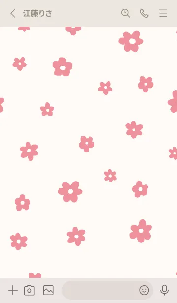 [LINE着せ替え] flower pattern/ peachpinkの画像2