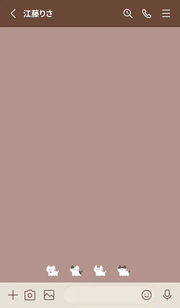 [LINE着せ替え] ちいさな猫。 ブラウンの画像2