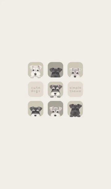 [LINE着せ替え] DOGS - シュナウザー - グリーングレーの画像1