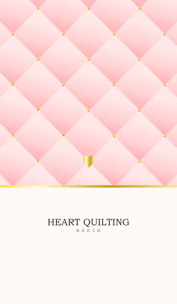 [LINE着せ替え] HEART QUILTING-PINK 21の画像1