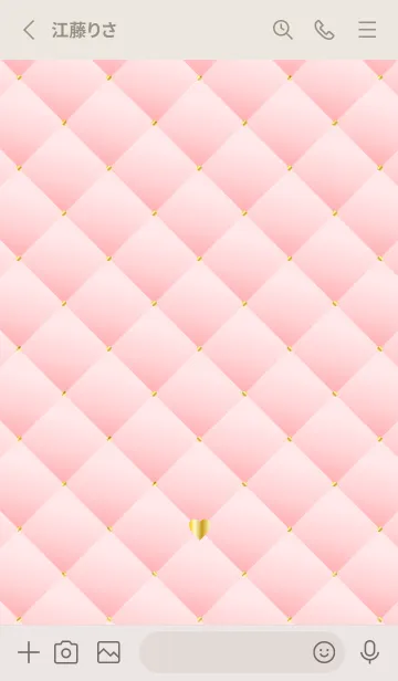 [LINE着せ替え] HEART QUILTING-PINK 21の画像2