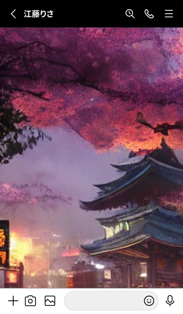 [LINE着せ替え] 和の夜桜#DZ019。の画像2