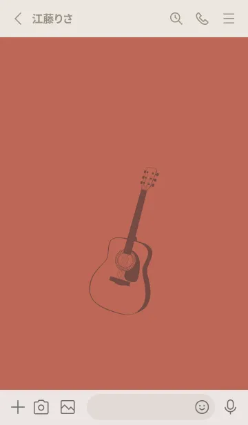 [LINE着せ替え] GUITAR COLOR  テラコッタの画像2