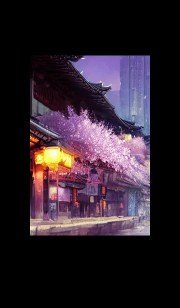 [LINE着せ替え] 和の夜桜#DZ016。の画像1