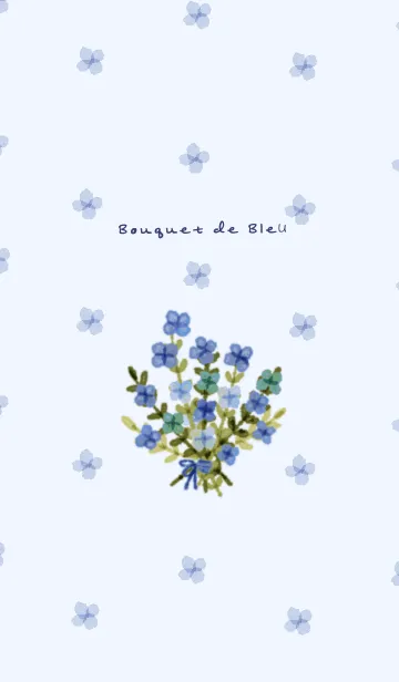[LINE着せ替え] 青の花束♡Bouquet de Bleuの画像1
