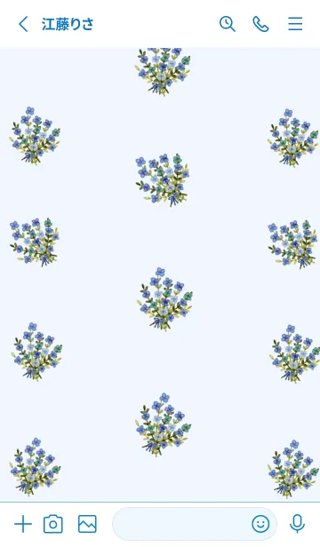 [LINE着せ替え] 青の花束♡Bouquet de Bleuの画像2