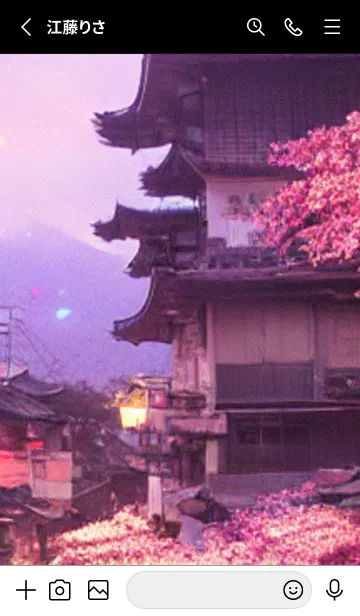 [LINE着せ替え] 和の夜桜#DZ013。の画像2