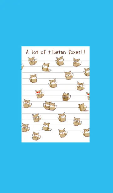 [LINE着せ替え] チベスナノート/ブルー/グリーンの画像1