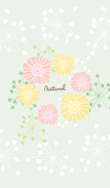 [LINE着せ替え] 花と可愛い葉12の画像1