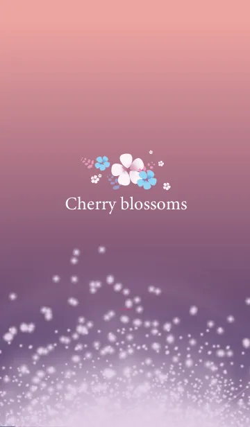 [LINE着せ替え] ピンク : 運気UP！青い桜の画像1